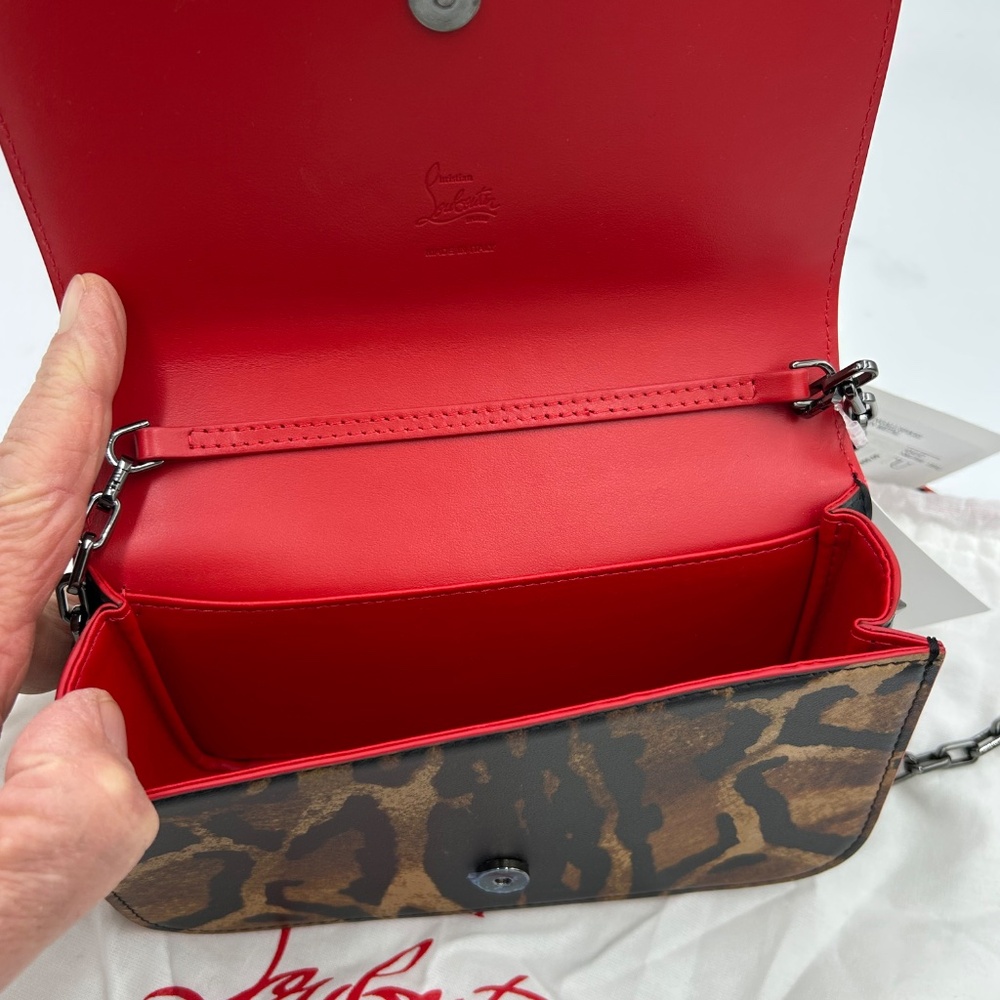 Women’s Christian Louboutin, Paloma Bengali, leather clutch/shoulder bag - Picture 7 of 14
